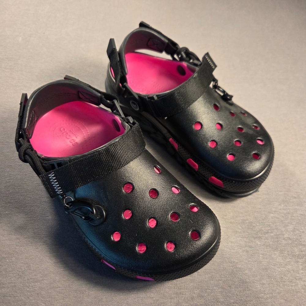 Crocs Post Malone Duet Max Clog Black Pink Mens 6 Womens 8